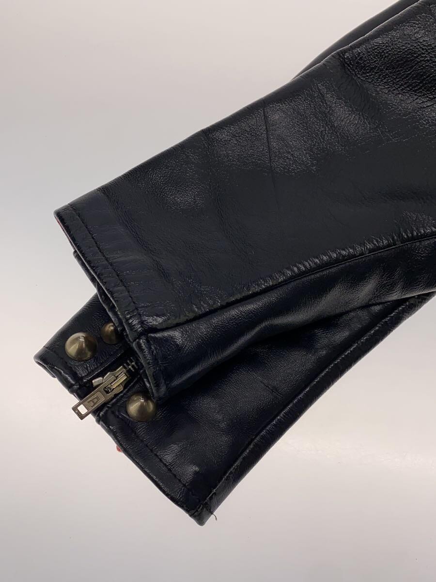 666 Triple Six Double Riders Jacket Size 34 Black Genuine Leather