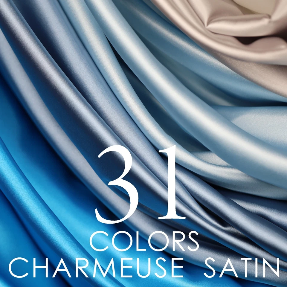 75 Colors Charmeuse Satin Fabric By the Yard - Image 2 of 4