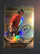 Boston Red Sox RYAN LAVARNWAY Signed Card
