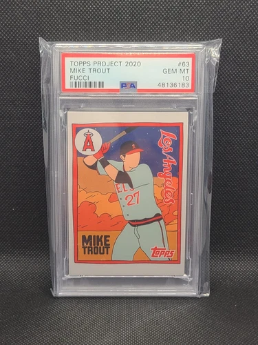 Topps Project 2020 #63 Mike Trout By Fucci - PSA 10 GEM MINT - Angels POP 85
