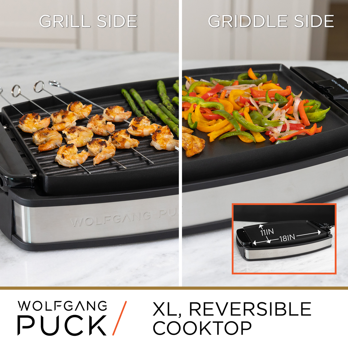 Wolfgang Puck XL Nonstick Reversible Grill Griddle Refurbished