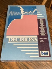 Vtg 1986 Decisions Stock Market Board Game Brighter Minds USA Made RARE/SEALED!