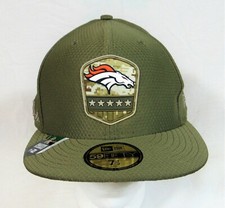 New Era Denver Broncos Salute To Service On Field 59FIFTY Fitted Hat Sz 7 1/2