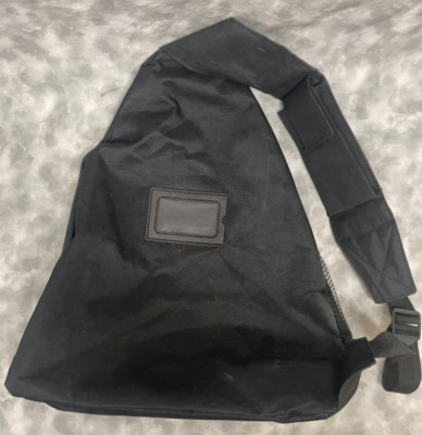 Modern Miraval Spa Sling Backpack Black 17''x12'' Mesh Side Pocket Wellness  