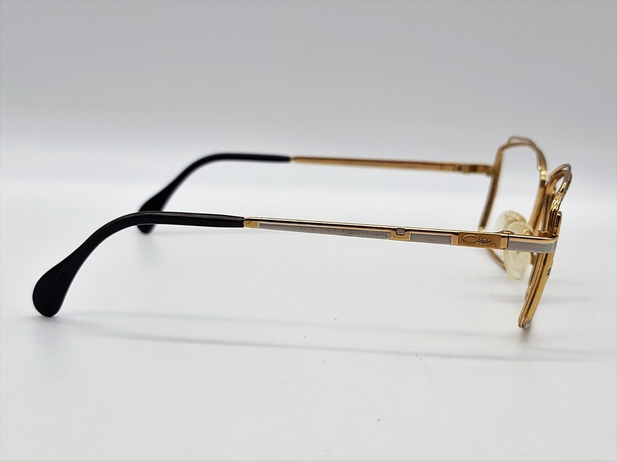 Lunettes Vintage Cazal 229 - Or, Blanc Et Aqua Foncé - Neuf Ancien Stock - Montage Métal/plastique