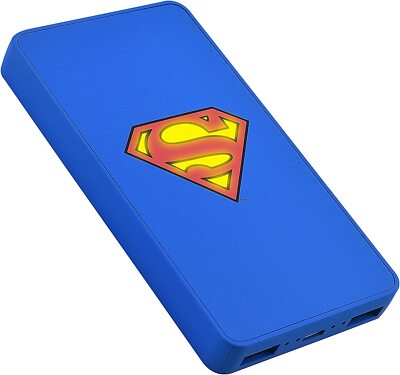 EMTEC Externer Akku 5000 mAh, Power Bank U900 DC Comics Superman, Blau