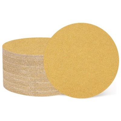 100 Pcs 5 Inch Sanding Disc 60 Grit Hook and Loop Sandpaper, Gold