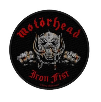 Motorhead Patch Iron Fist Skull band logo Nue offiziell Circular woven (10cm)