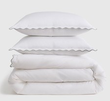 Quince Organic Crisp Percale Duvet Cover Set ...