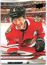 2025-26 Upper Deck Series 1 Holiday SP Green Foil #36 Connor Murphy Chicago