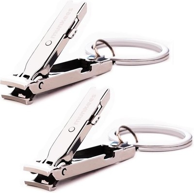 munkees Ultra-Thin Nail Clippers Keychain, Mini Foldable Nail Cutter with