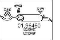 EndschalldäMpfer NachschalldäMpfer MTS 01.96460 FüR Seat VW Skoda Octavia Golf 1
