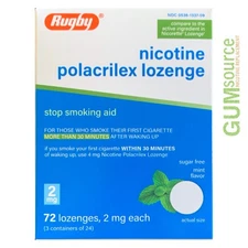 Rugby Nicotine Lozenge 2mg Mint  1 box 72 lozenges per box