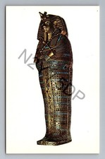 Tutankhamen Miniature Gold Sarcophagus Postcard 1976 Egyptian Tour Sample