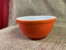 Orange Pyrex Mixing Bowl #402 1 1/2 Qt. Reverse Primary Color Older