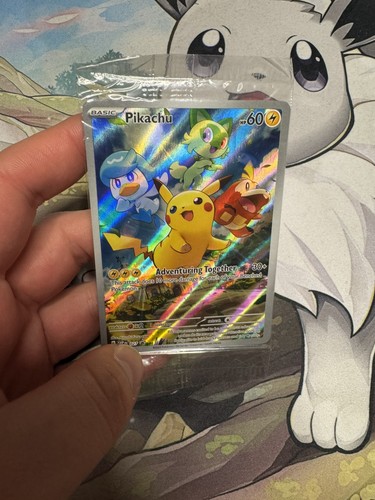 SEALED! Pikachu SVP 027 Paldea Evolved Black Star Promo Pokemon Card! - Picture 1 of 10