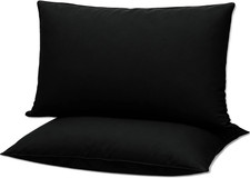 Flat Ultra Thin Bed Pillows Standard Size Pillow Set of 2 Extra Soft down Altern