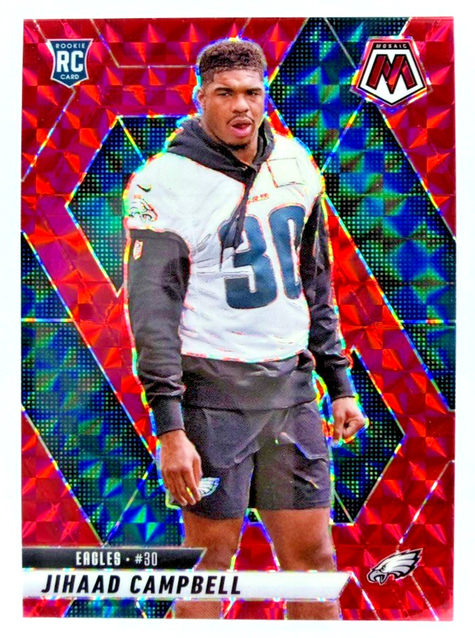 2025 Mosaic JIHAAD CAMPBELL #341 RC Rookie Hobby Red Mosaic Prizm - Eagles