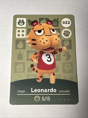022 Leonardo Amiibo Card 022 Series 1 Animal Crossing Nintendo Switch NA Region