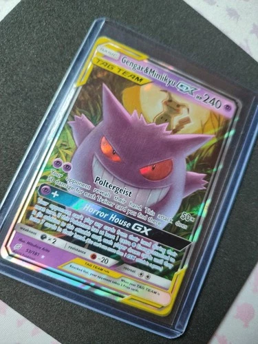 Pokémon TCG Gengar & Mimikyu GX Holo Ultra Rare Card 53/181