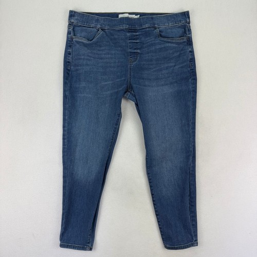 Jeggings M&S Pull-on Ricchi Di Cotone, Taglia 16, Blu Elettrico, Skinny