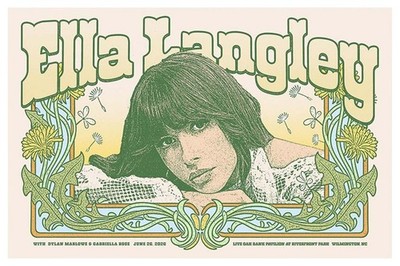 lla Langley Wilmington NC 2026 Concert Poster Live Oak Bank Pavilion