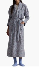 NWOT 158 POLO Lauren Ralph Lauren Cotton Floral Robe L/XL Light Blue