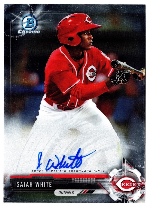ISAIAH WHITE 2017 Bowman Chrome Prospect Auto #CPA-IW REDS