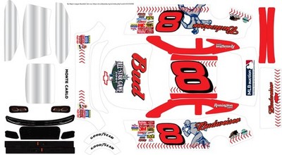 2001 Dale Jr 8 All Star Themed Losi Nascar Remote Control Car Wrap With Gloss La