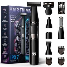 Razor for Men 5 in 1, Beard Trimmer Kit with Adjustable 1–8mm Comb, Body Shav...