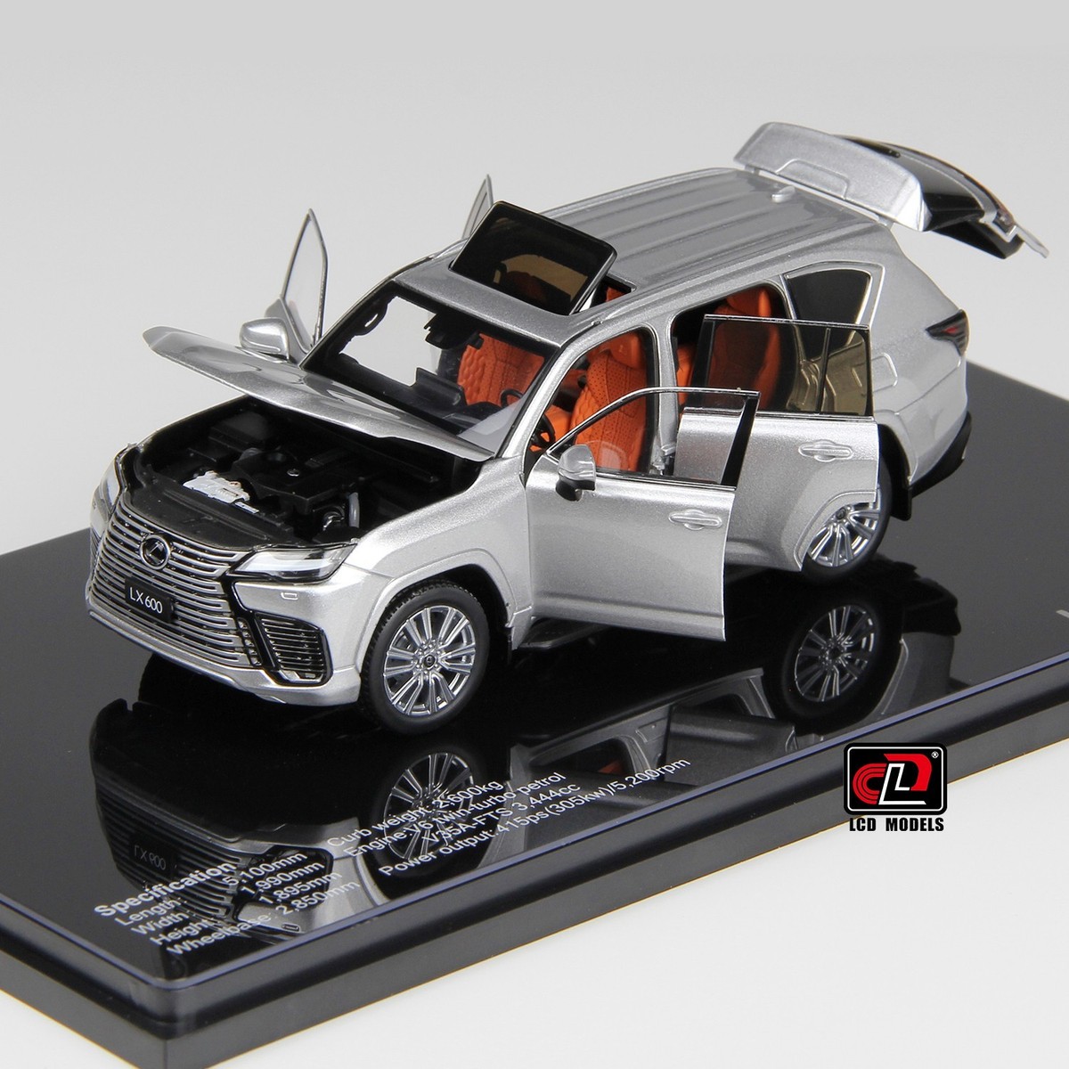 LCD MODELS LCD43013-SI 1:43 LEXUS LX600 (SILVER) DIECAST CAR | eBay
