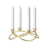 Georg Jensen - KerzenstäNder Season Gold FüR 4 Stabkerzen - Runder Kerzenhalter