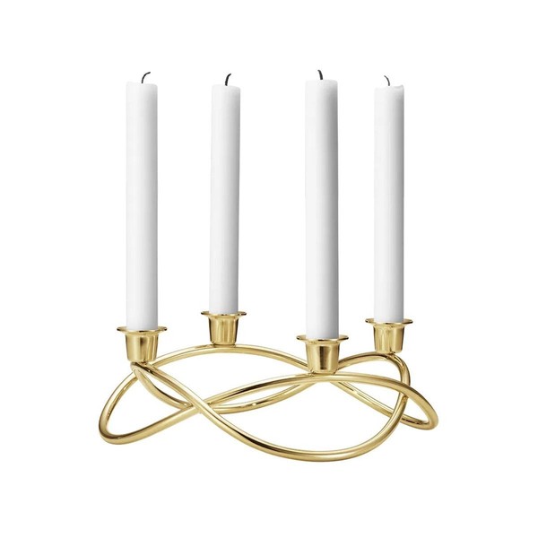 Georg Jensen - KerzenstäNder Season Gold FüR 4 Stabkerzen - Runder Kerzenhalter-image