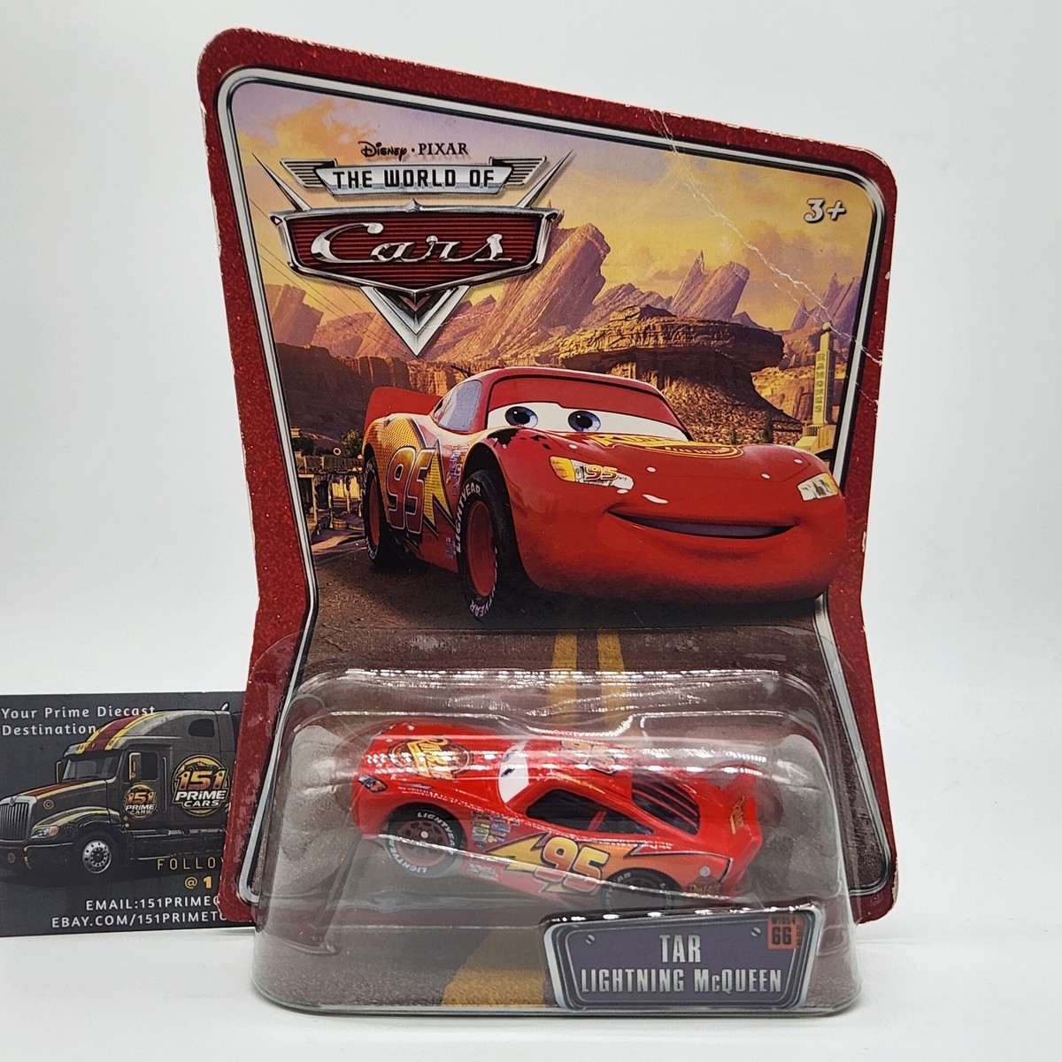 Tar Lightning McQueen #66 Disney Pixar Cars 2008 The World of Cars