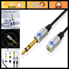6.35mm Male to 3.5mm Female Stereo TRS Adapter Cable - 25FT Audio Extension Cord