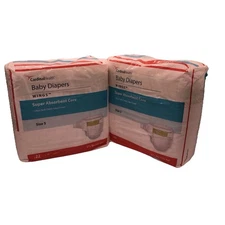 Lot 2 Cardinal Health Wings Baby Diapers Size 5 Super Absorbent Core 22 Ct Each
