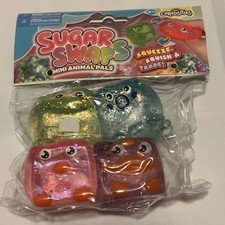 NEW ORB Sugar Swaps Mini Animal Pals 4-Pack Glitter Squishy Toys Released July 