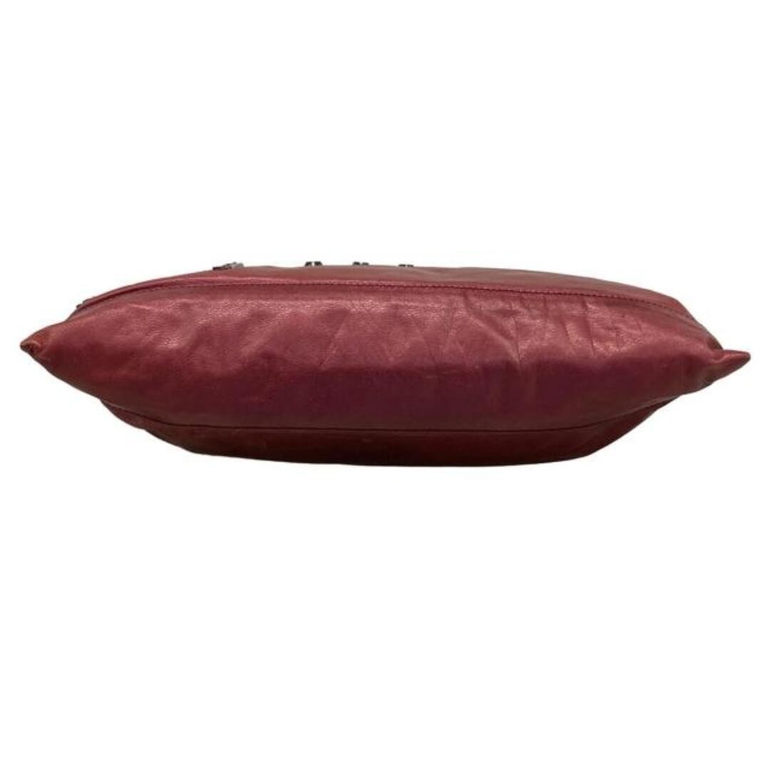 GUCCI Shoulder Bag Bordeaux Black Studded Leather Used 80cm Strap thumbnail 6