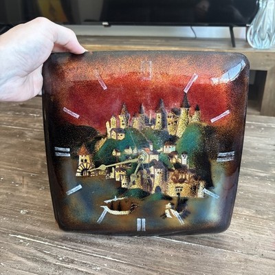 Rare Dekor Zagreb Enameled Clock