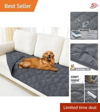 Smiry Waterproof Dog Bed Cover Blanket 30x70, Soft 30x70 Inch, Grey/Dark Grey
