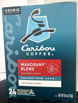 Caribou Coffee Mahogany Blend Keurig Single Serve K-Cup 24ct /exp