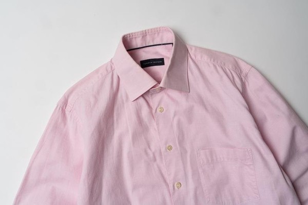 Men Tommy Hilfiger Shirt Pink Cotton 38 / M / 46 #31NG