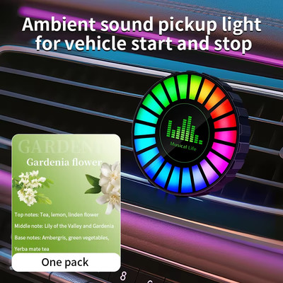 Car USB 5V Interior Air Outlet Aromatherapy round Pickup Lamp RGB Colorful Ambie