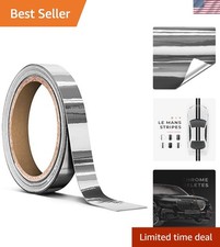 Durable Air-Release Silver Chrome Vinyl Tape " x 30ft - Mess-Free Application
