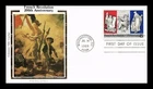 US COVER FRENCH REVOLUTION BICENTENNIAL AIR MAIL FDC COLORANO SILK CACHET