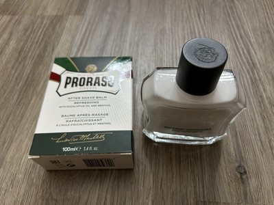 PRORASO Italy Green Tea & Oatmeal Sensitive After Shave Balm 3.4oz New