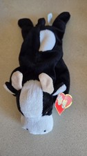 Ty Beanie Baby Babies Daisy The Cow 2nd Gen hang tag, 1st Gen Tush tag