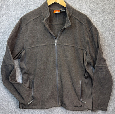 Merrell Men Sz XL  Zip Up Long Sleeve Textured Gray Jacket Select Regulate