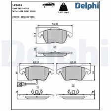 Satz Bremsbeläge Bremsklötze vorne für Audi TT 8J3 8J9 | 24389536