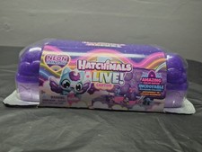 HATCHIMALS ALIVE  NEON RAINBOW EGG CARTON 5 COLOR REVEL EGGS  11 ACCESSORIES